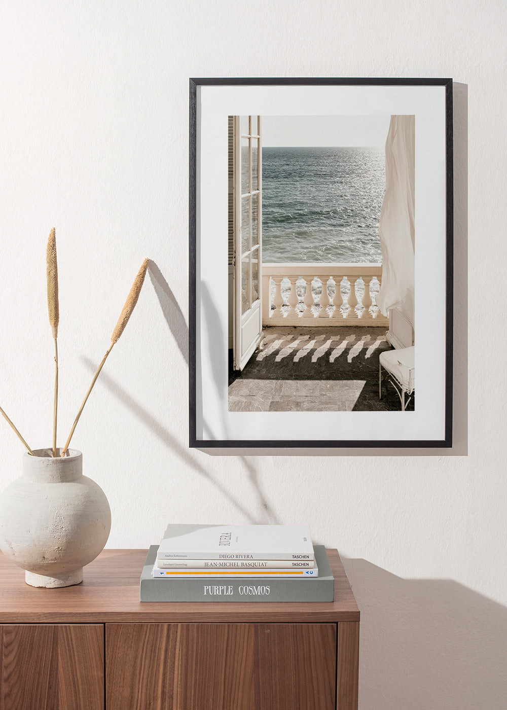 Landschap kunst: balkon met zeezicht