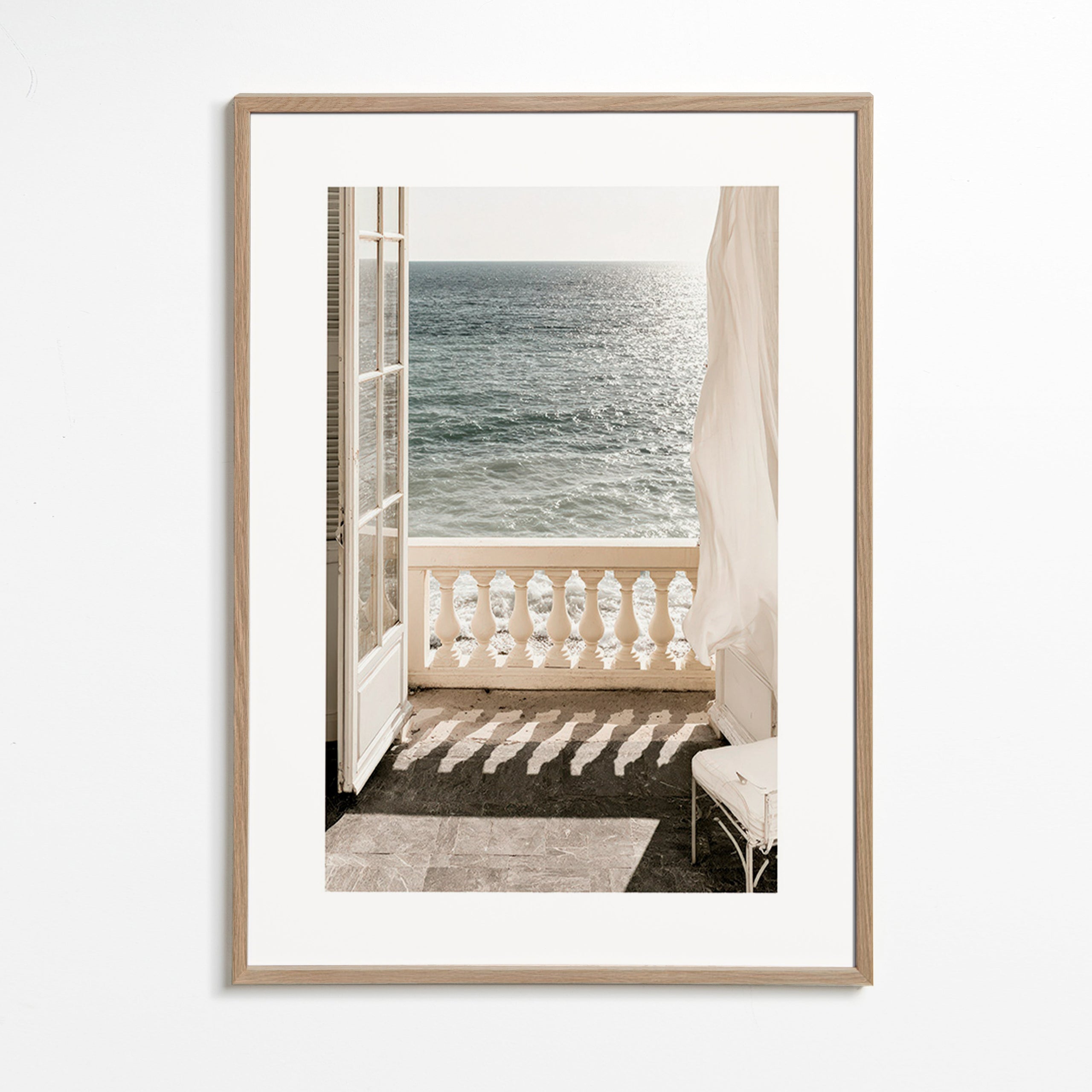 Landschap kunst: balkon met zeezicht