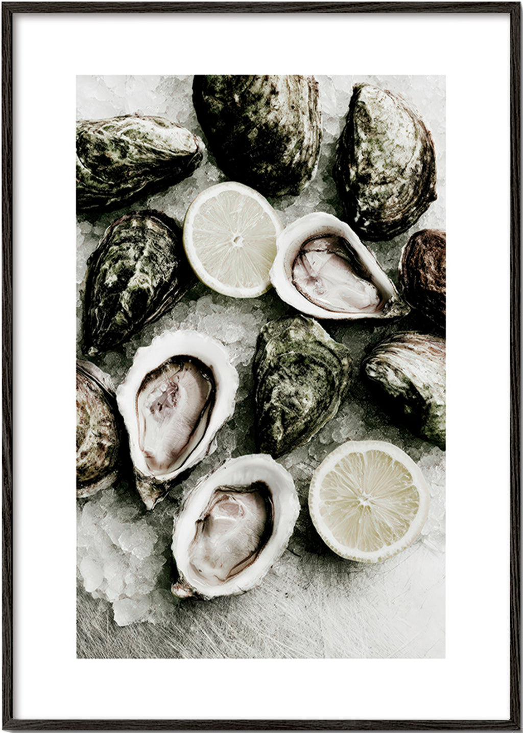 Keuken kunst met oesters en citroen
