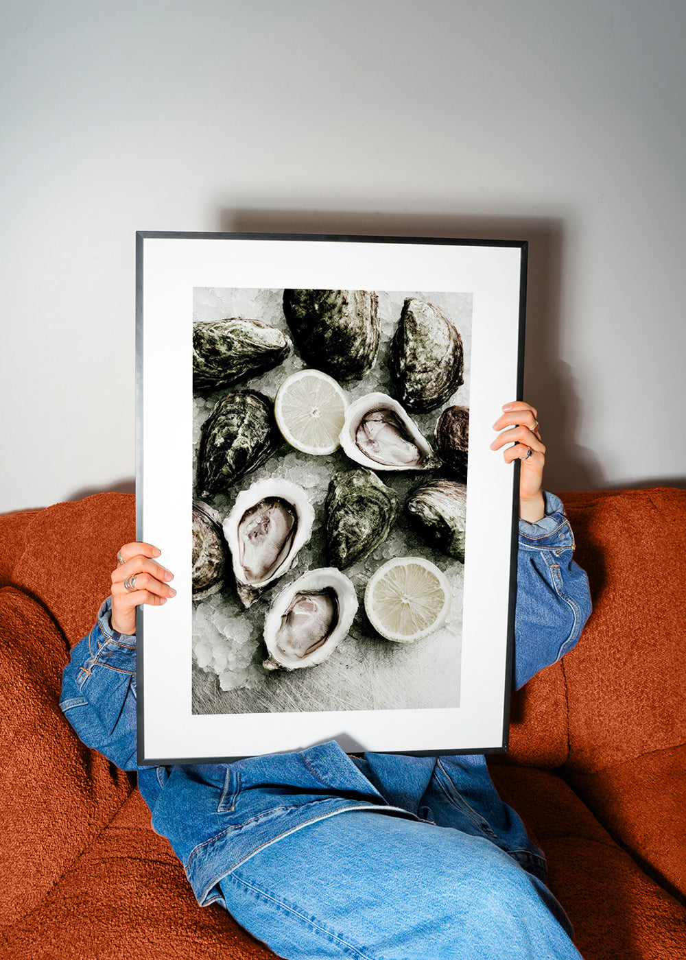 Keuken kunst met oesters en citroen