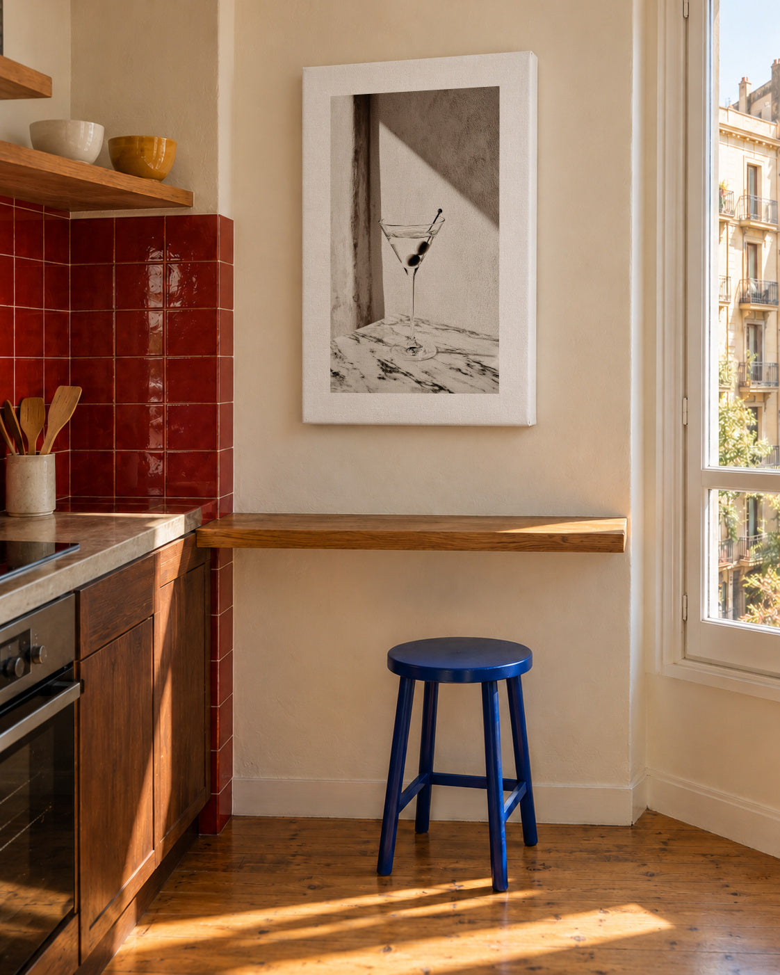 Martini Light - Unframed canvas in an interior