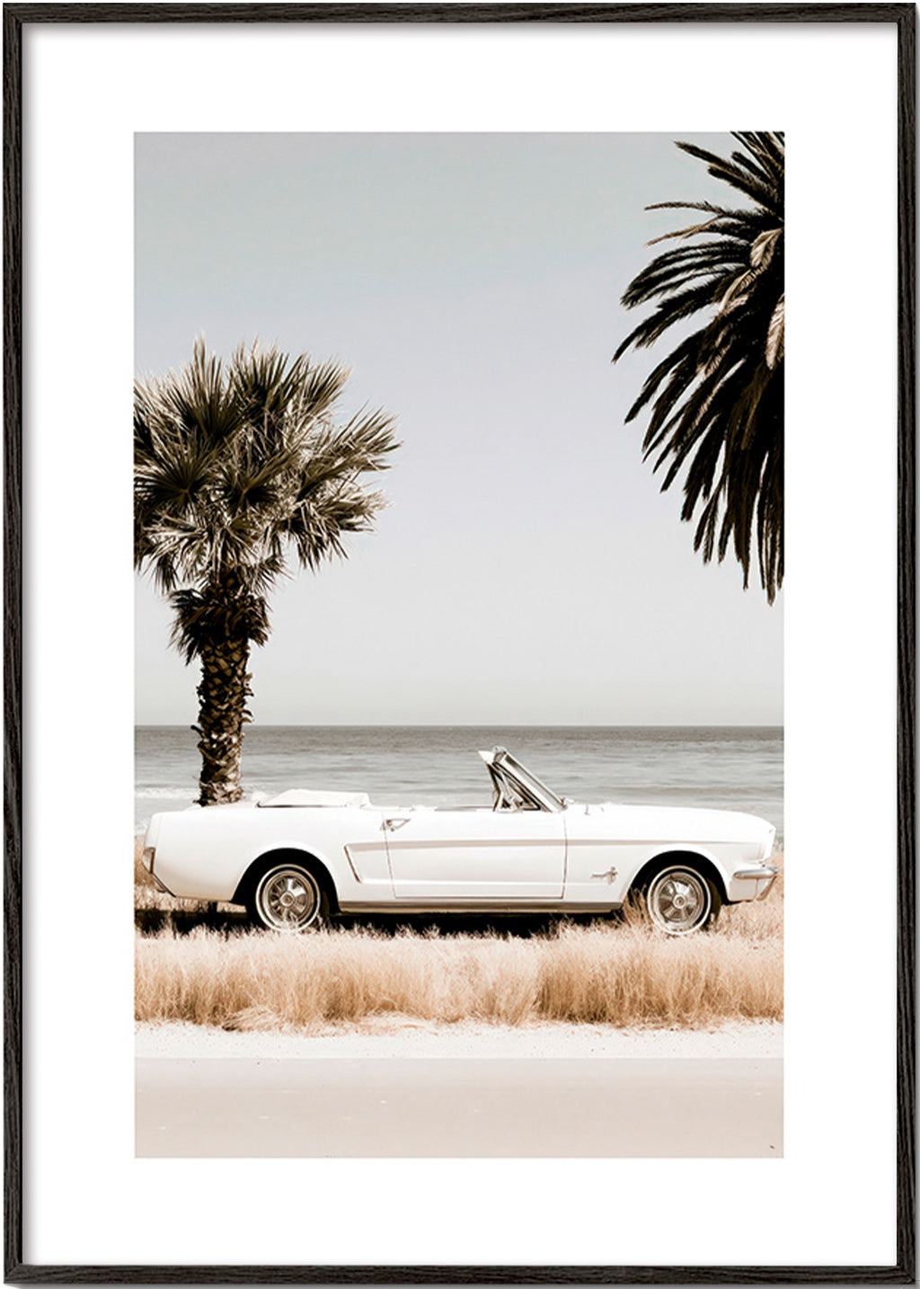 Vintage auto foto aan zee