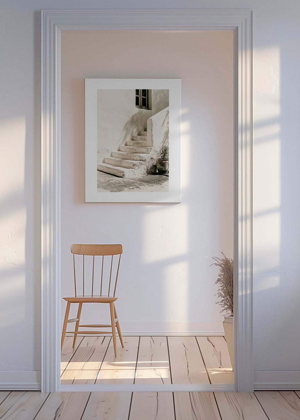 Photograph witte trap met plant
