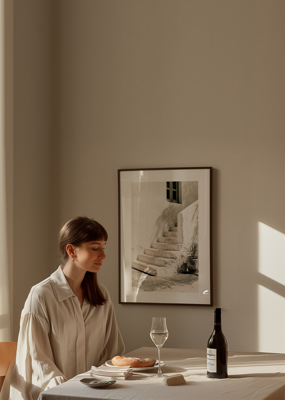 Photograph witte trap met plant