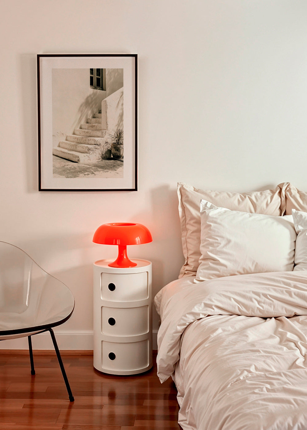 Photograph witte trap met plant