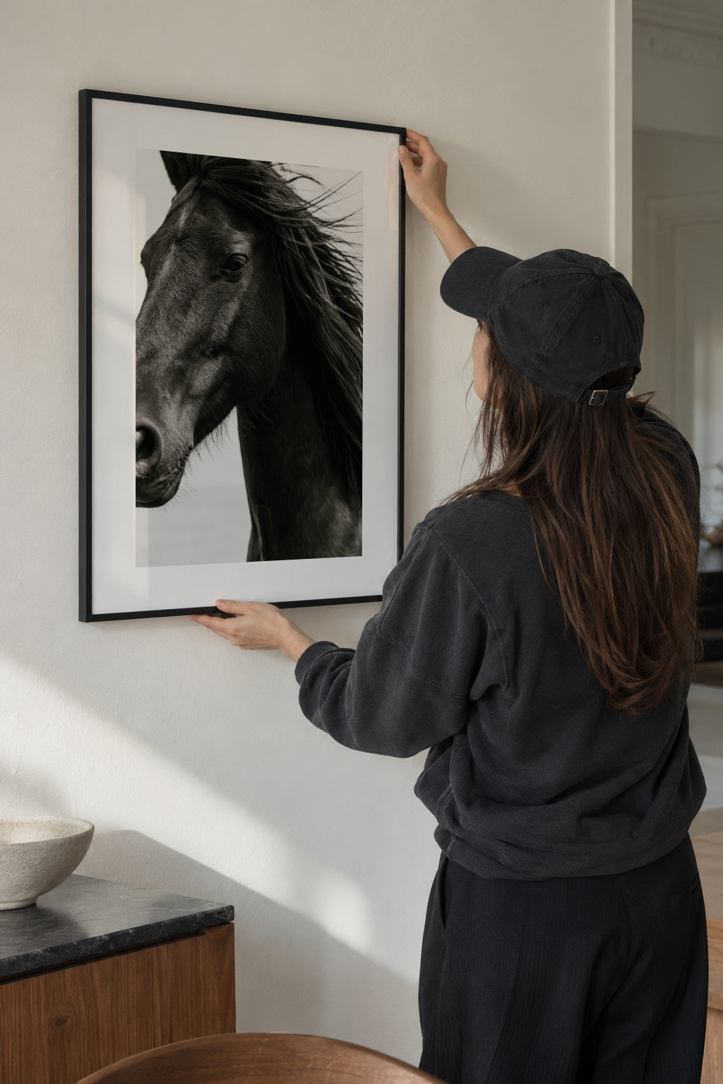 Black Stallion - Framed poster in an interior