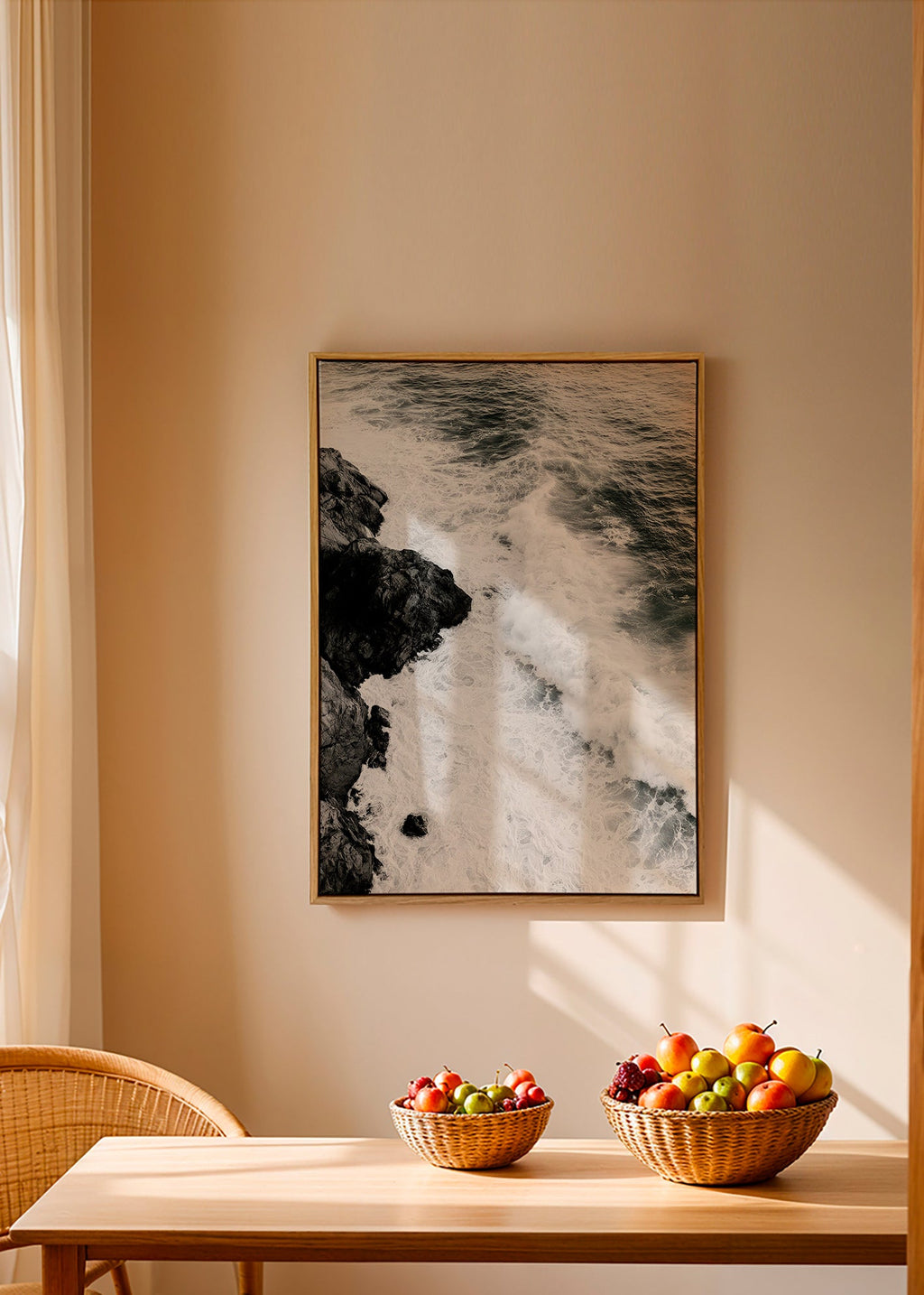 Landschap kunst: Atlantische rotsen in zwart-wit