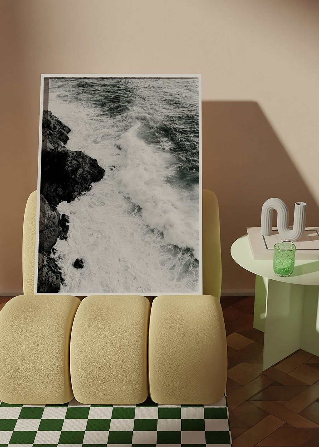 Landschap kunst: Atlantische rotsen in zwart-wit