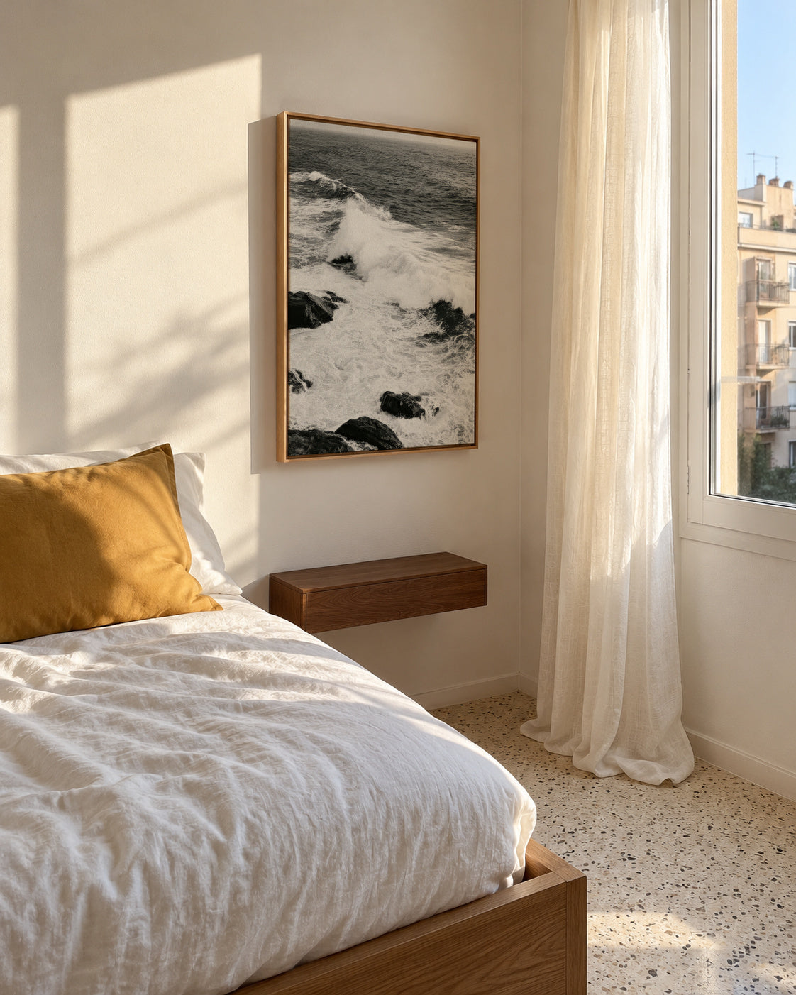 Coastal Storm - Framed canvas in an interior