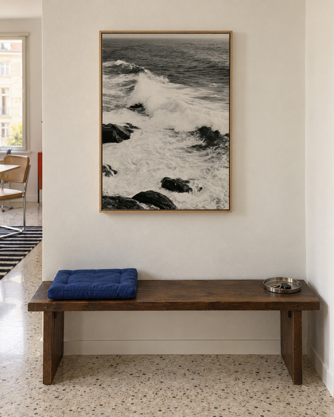 Coastal Storm - Framed canvas in an interior