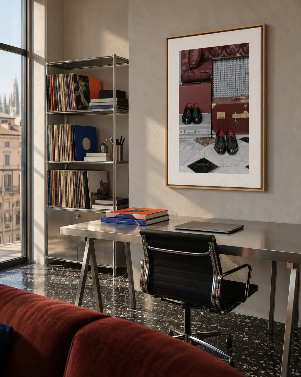 Weekend Packing - Framed canvas in an interior