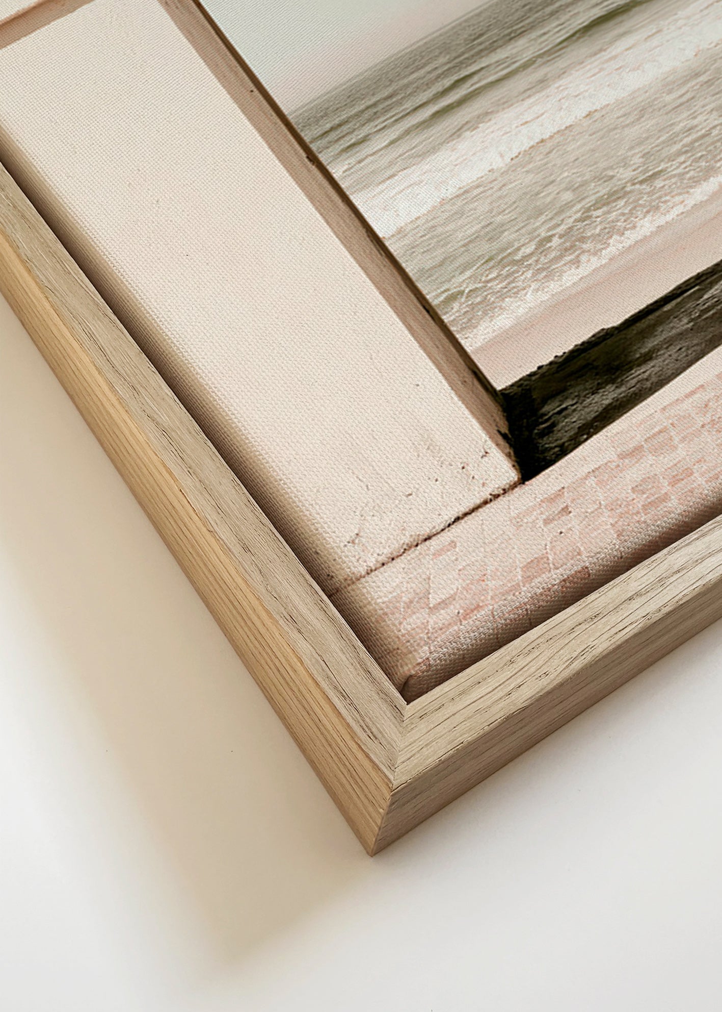 Landschapsschilderij strand met wandlamp