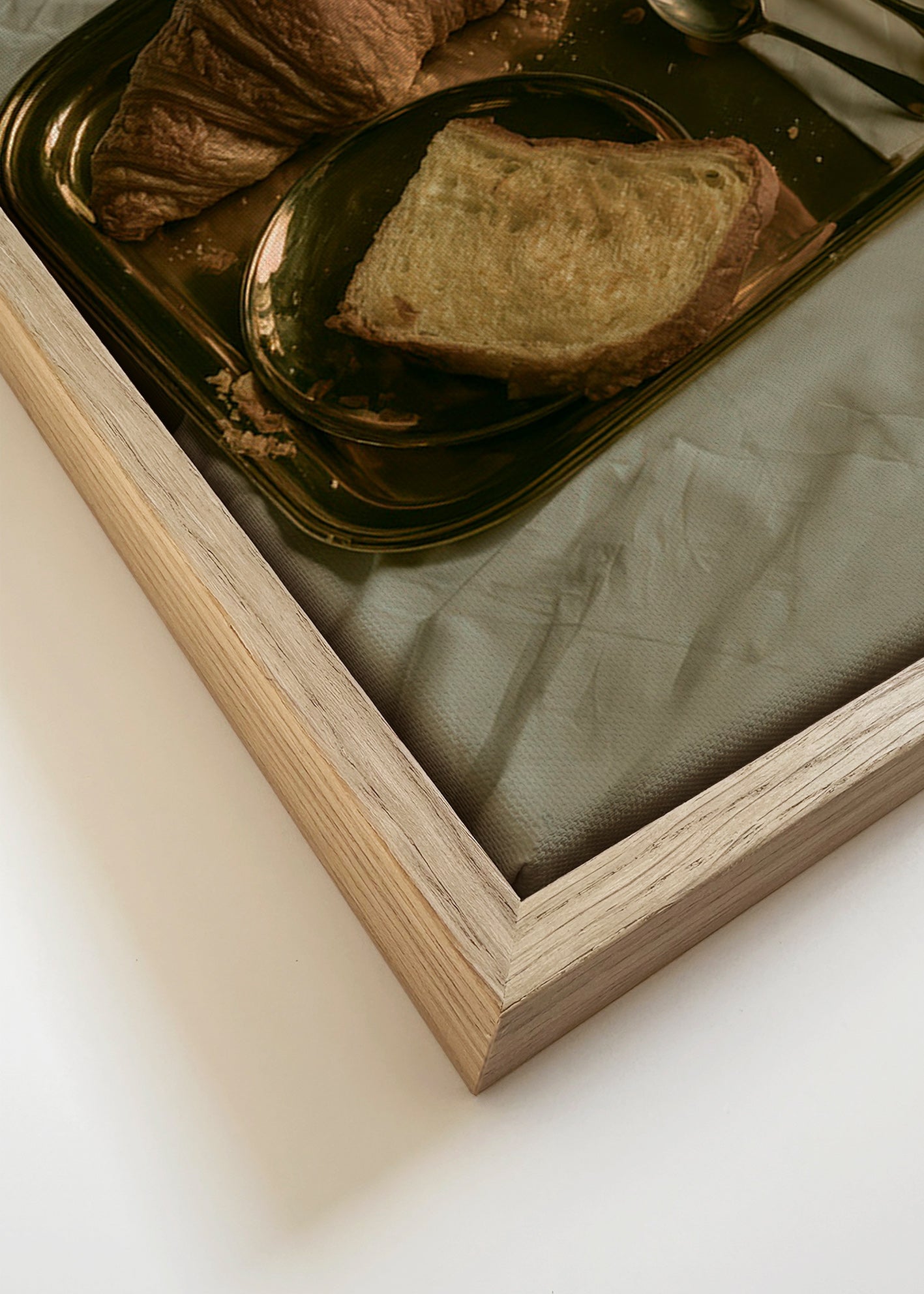 Keuken kunst met ontbijt op dienblad