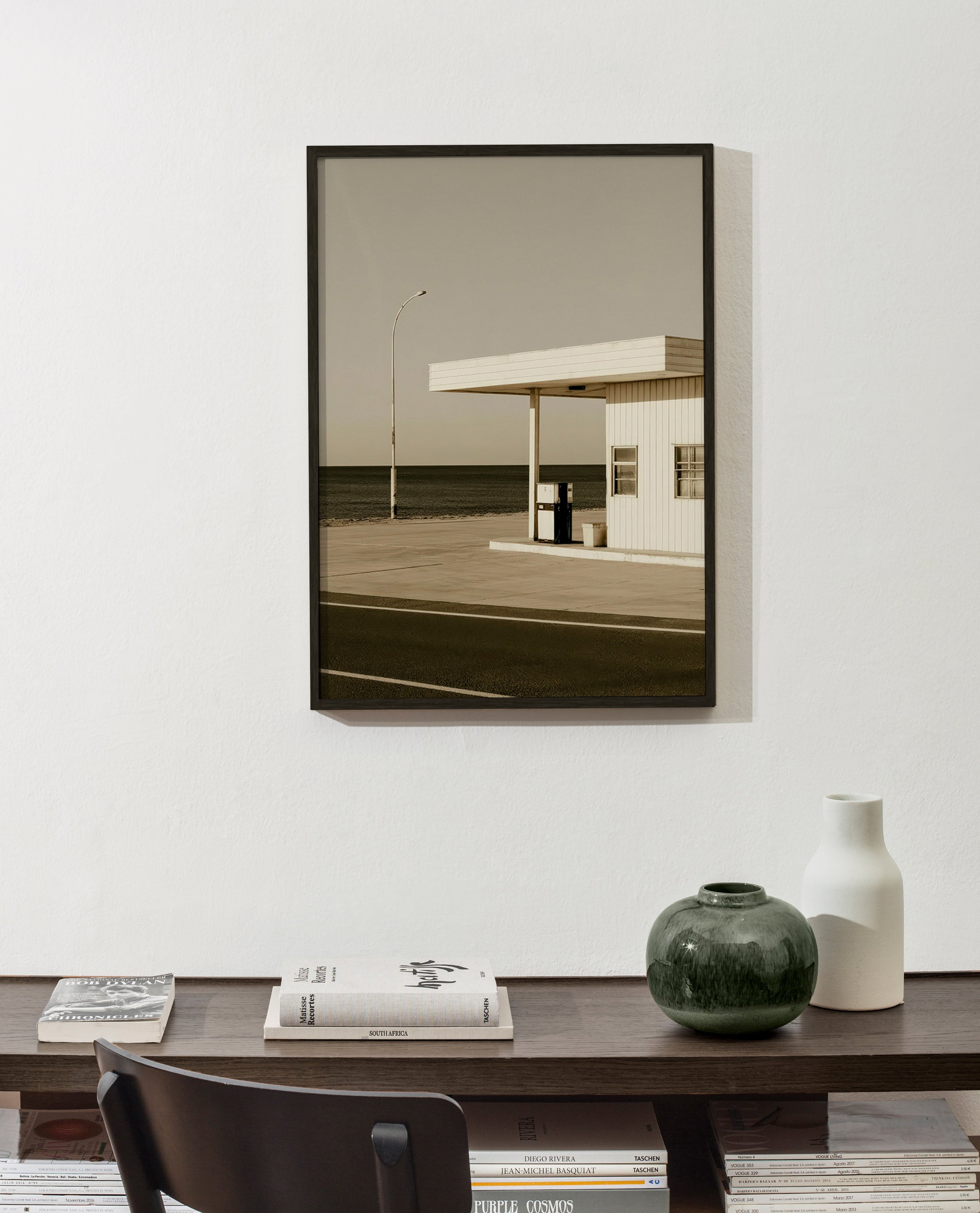 Landschap kunst verlaten kuststation