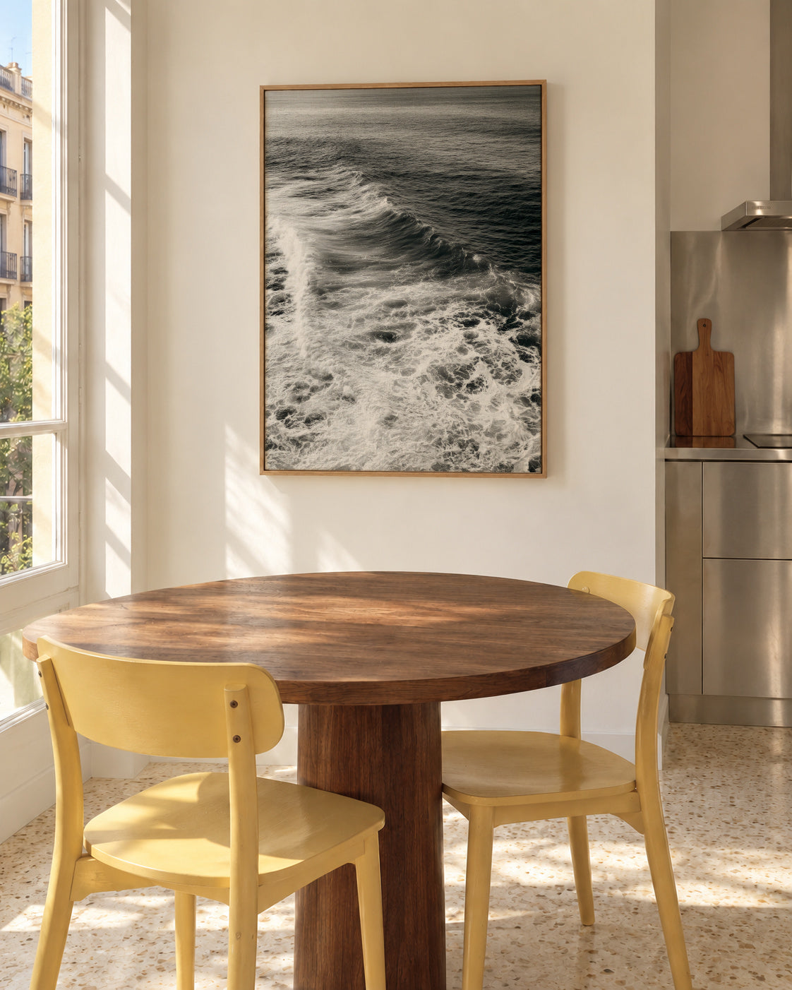 Ocean Wake - Framed canvas in an interior