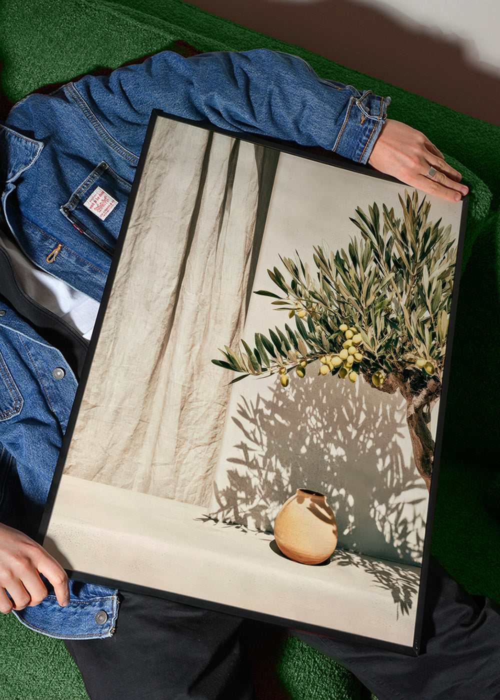 Botanische print olijftak