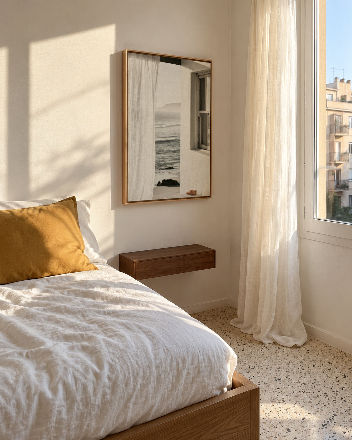 Sea Breeze - Framed canvas in an interior