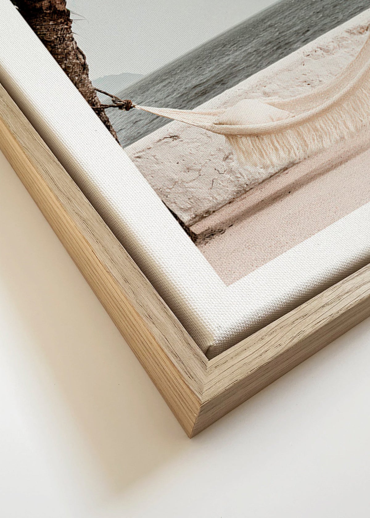 Landschapskunst met hangmat en palmboom