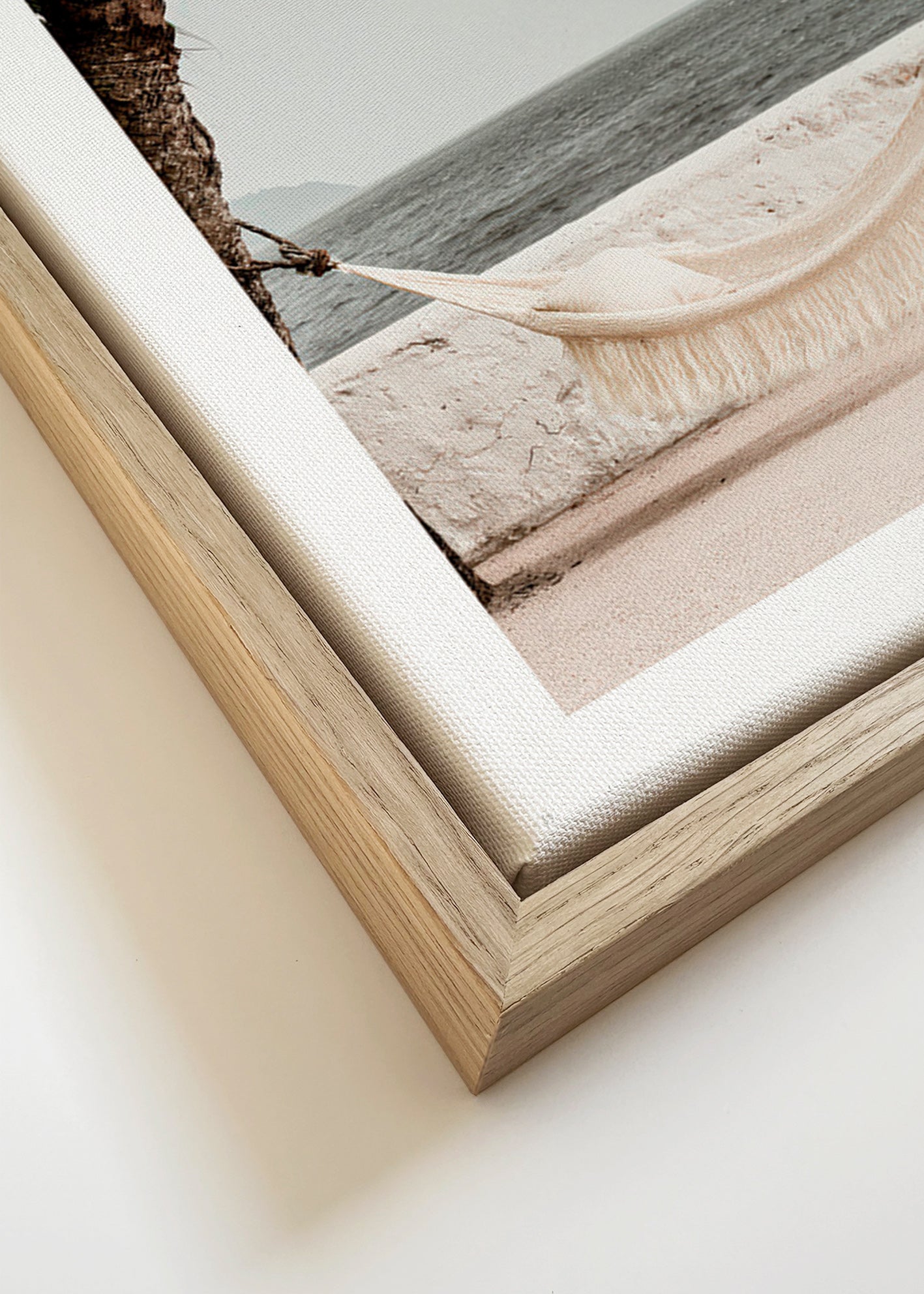 Landschapskunst met hangmat en palmboom