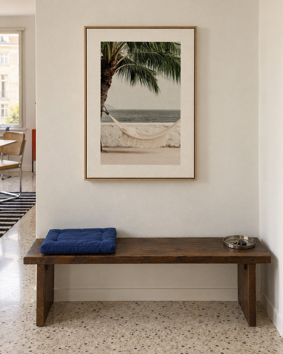 Palm Hammock - Framed canvas in an interior