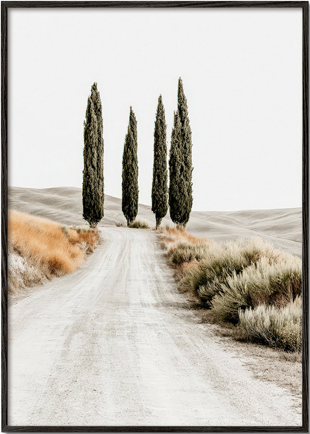 Landschap kunst met cipressenlaan