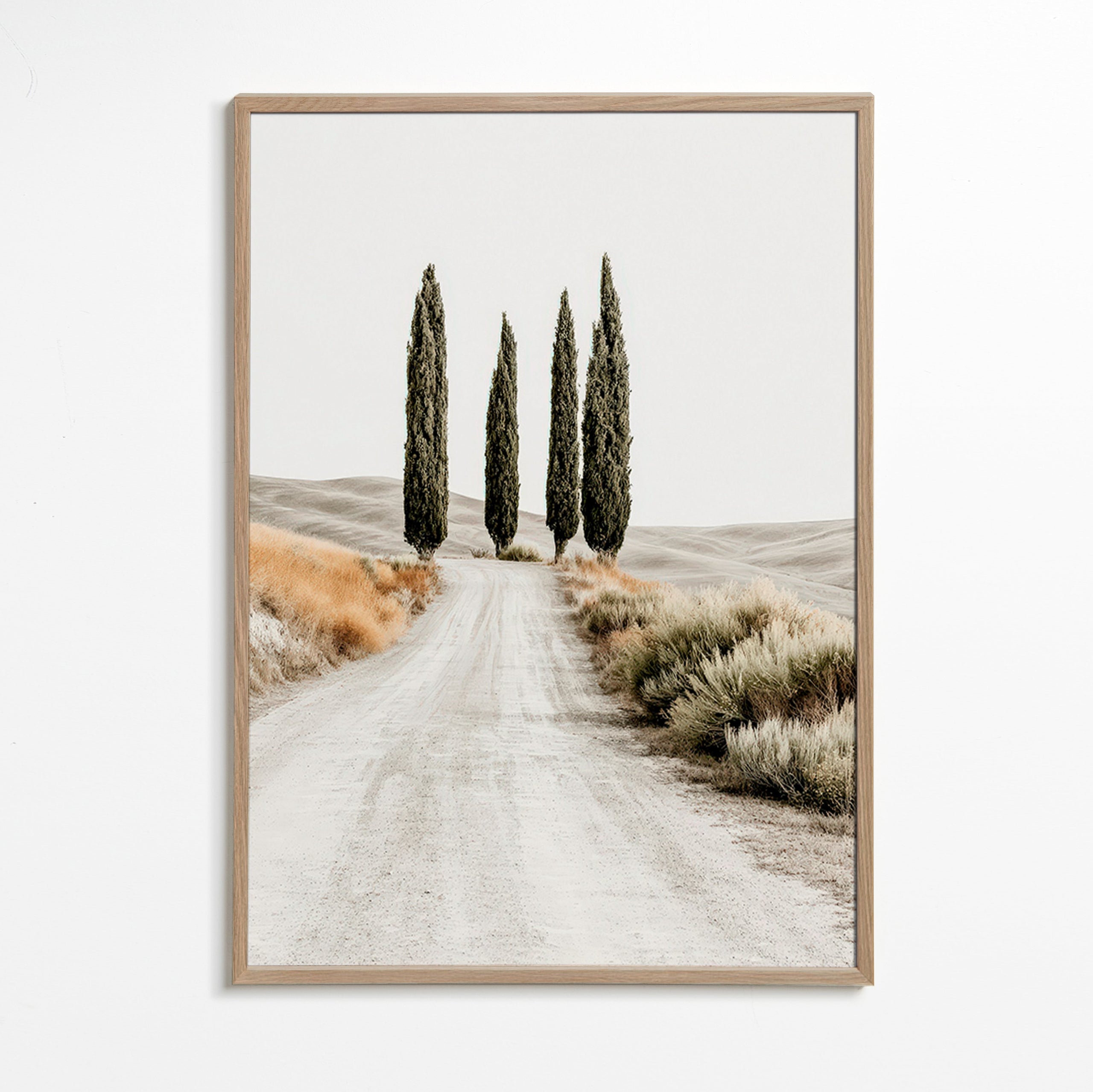 Landschap kunst met cipressenlaan