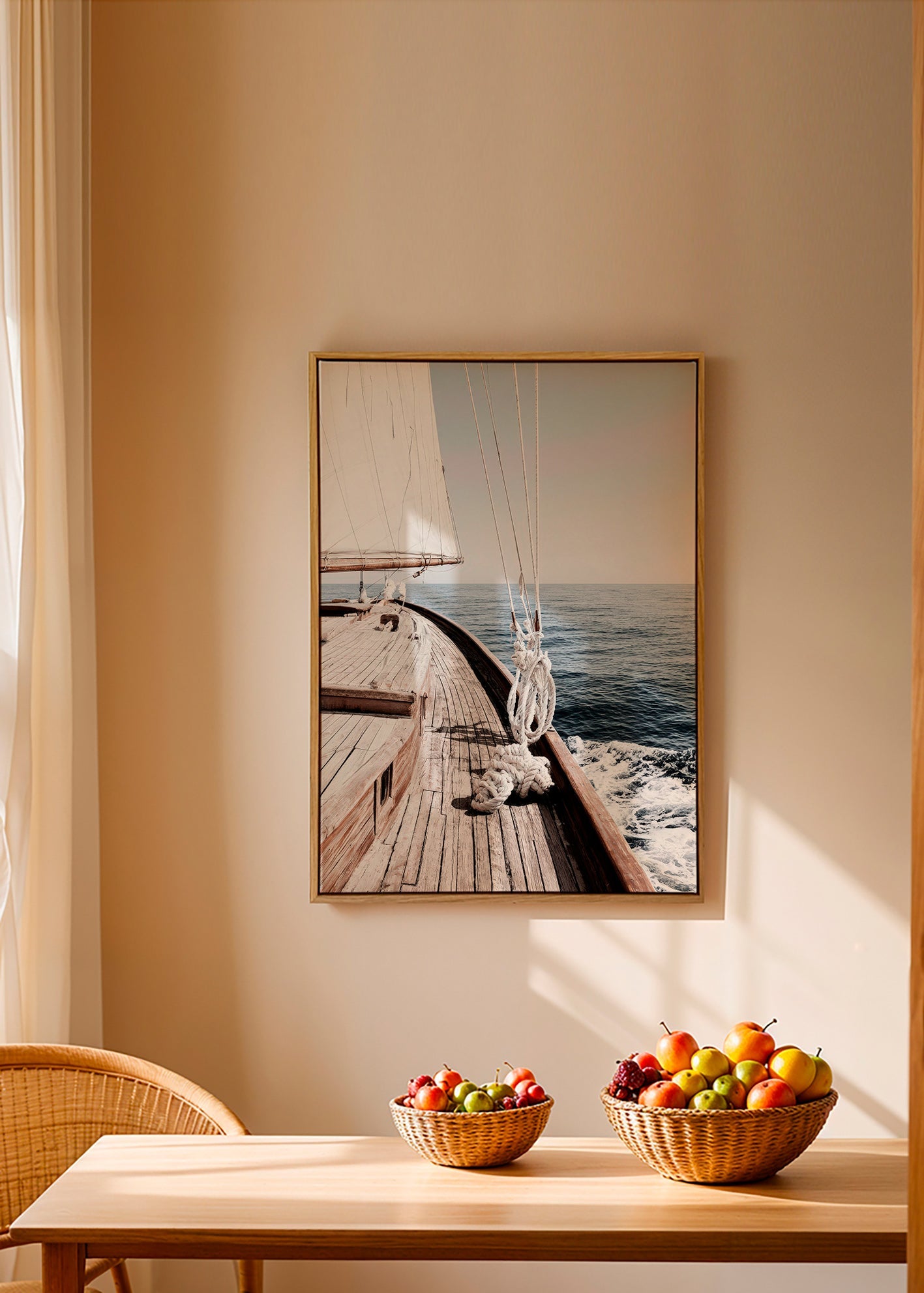 Landschap kunst: boeg van zeilboot