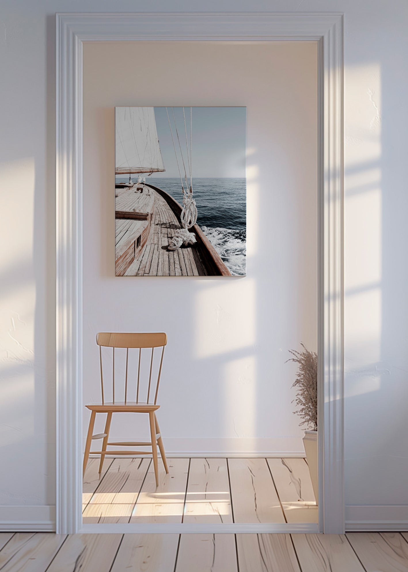Landschap kunst: boeg van zeilboot