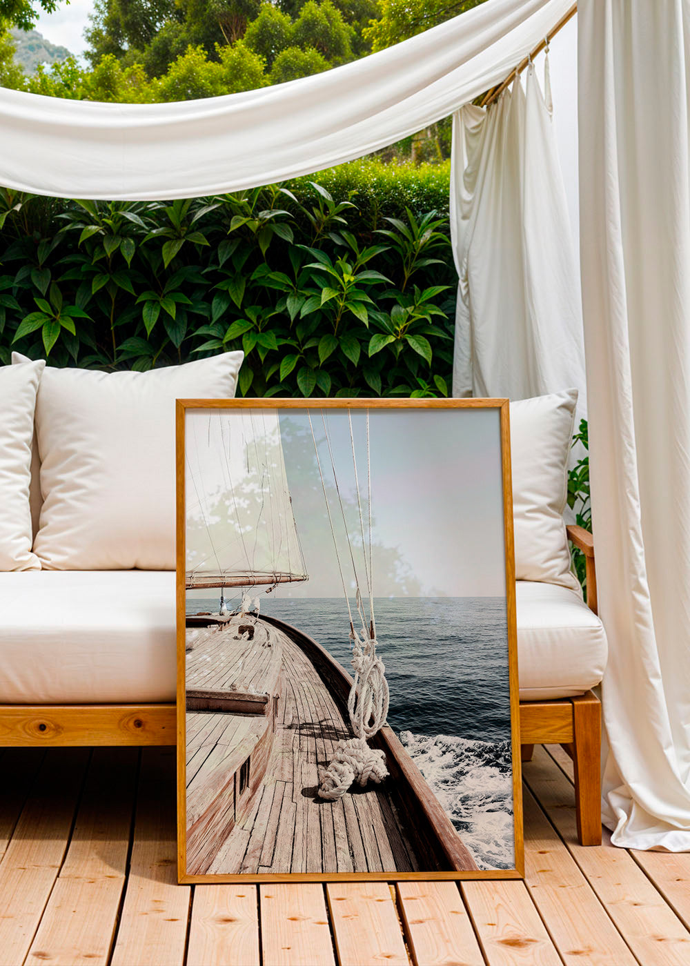 Landschap kunst: boeg van zeilboot