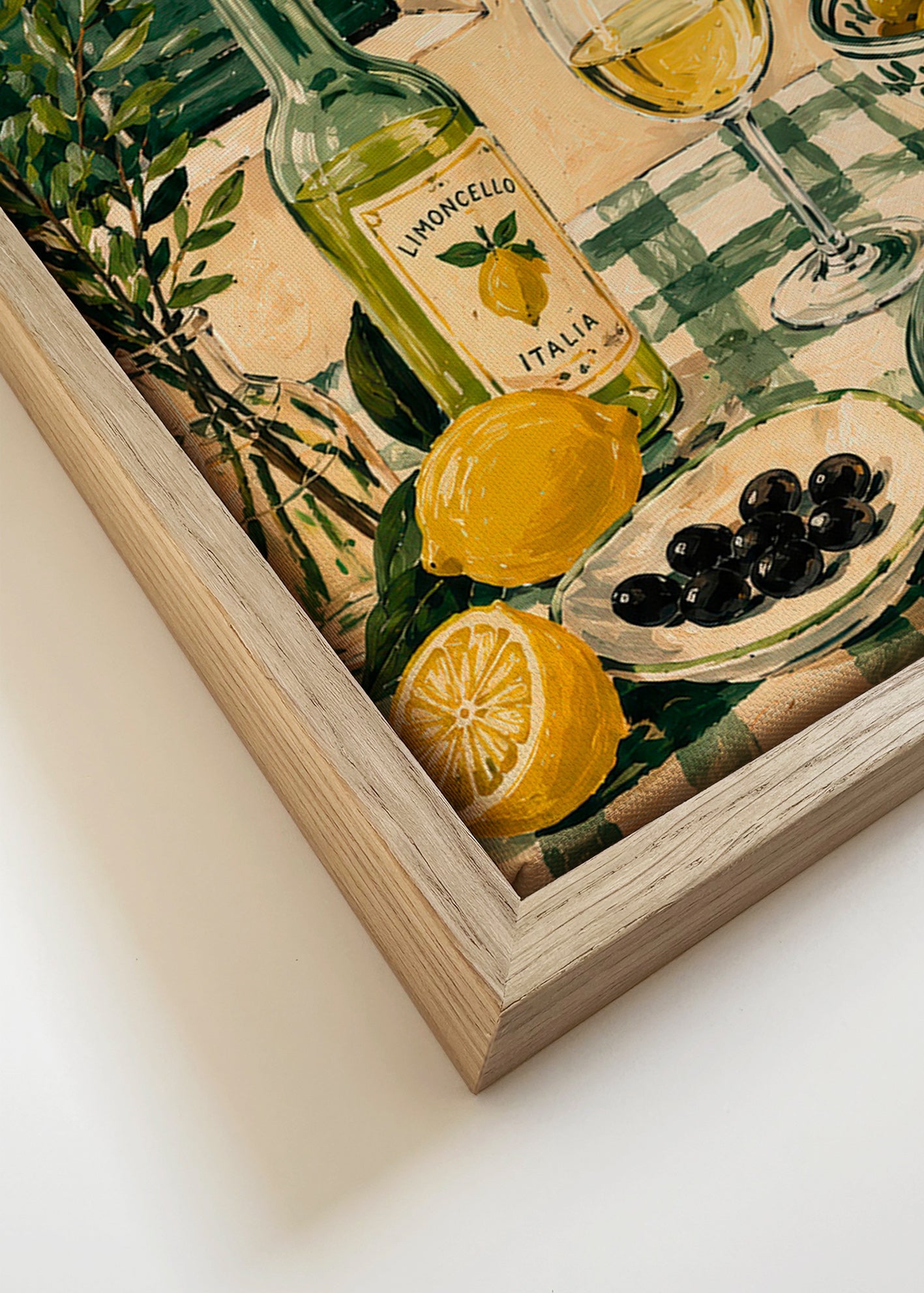Keuken kunst: stilleven met citroen en limoncello