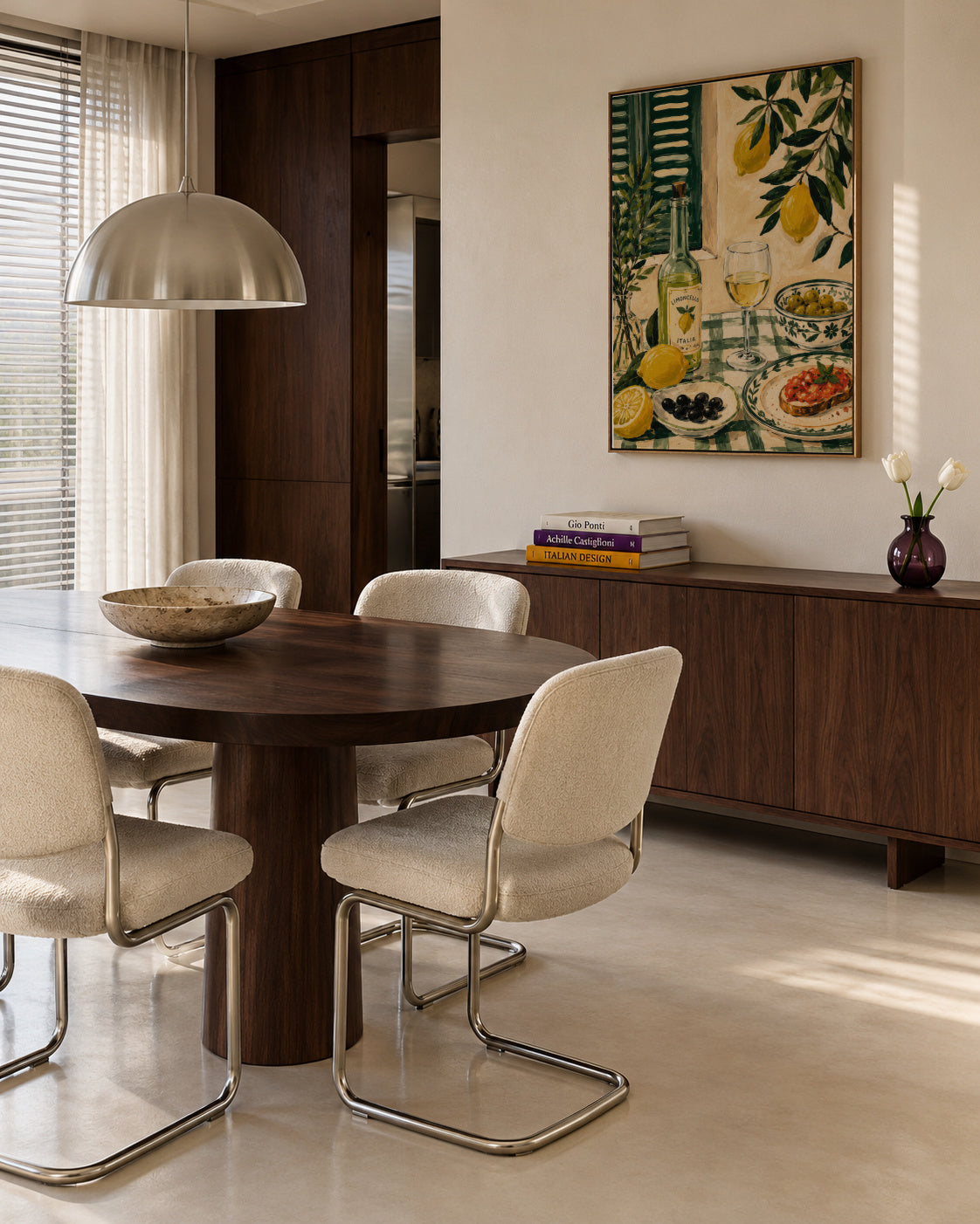 Lemon Lunch - Framed canvas in an interior