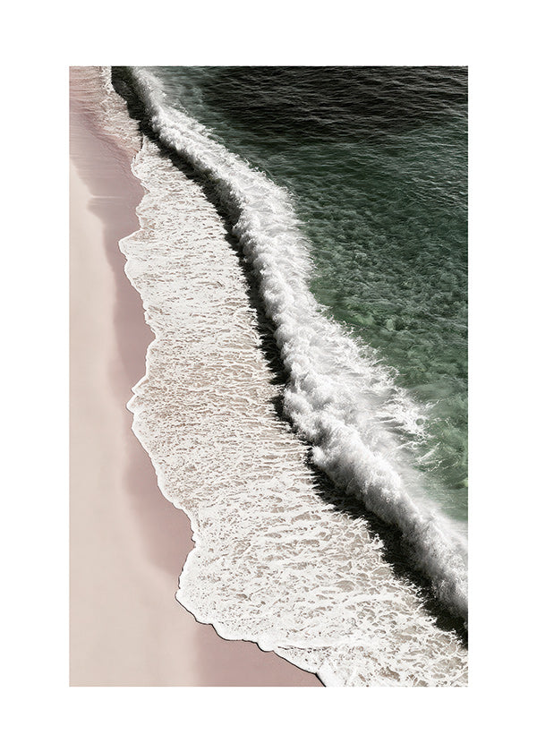 Landschap kunst: roze kust luchtfoto