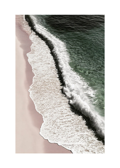 Landschap kunst: roze kust luchtfoto