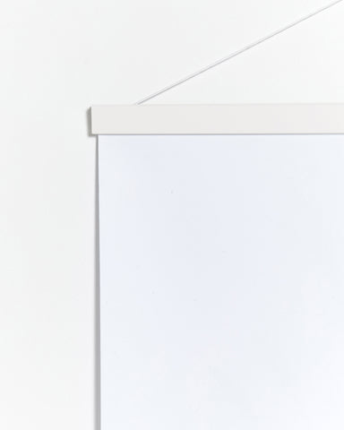 Magnetische witte houten posterhanger, 40cm