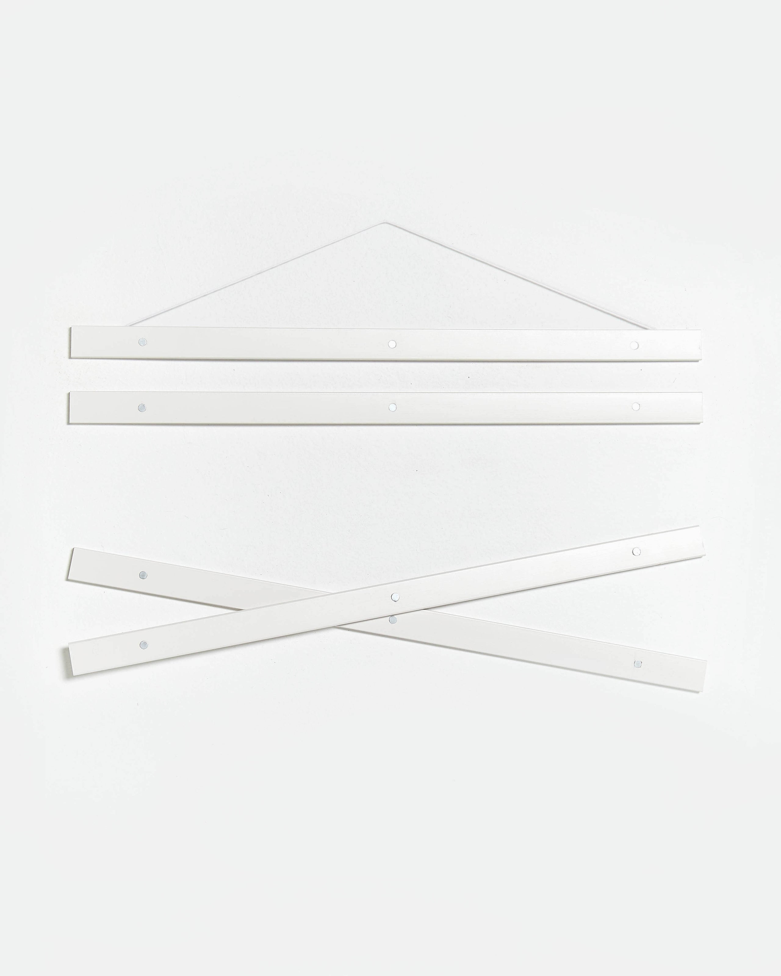 Colgador para póster de 30cm de madera y color blanco