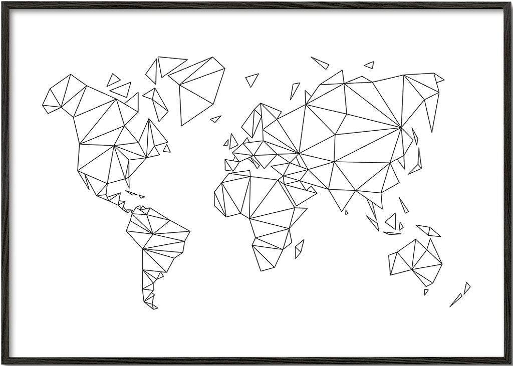 Geometrische wereldkaart