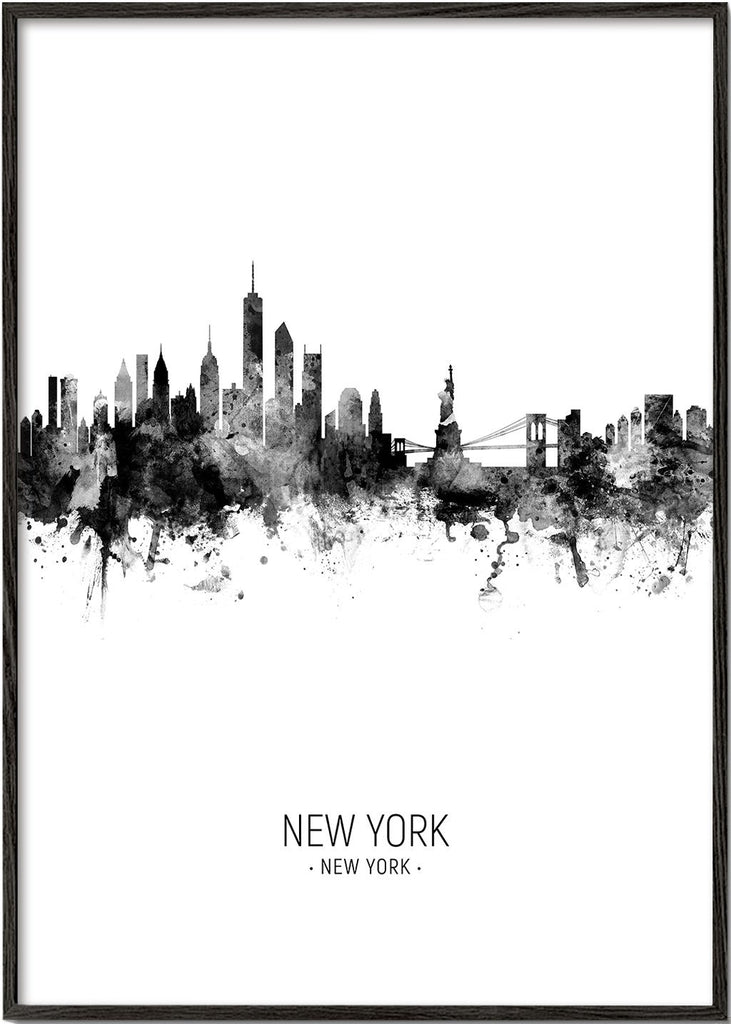 De horizon van New York zwart en wit